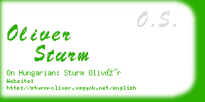 oliver sturm business card